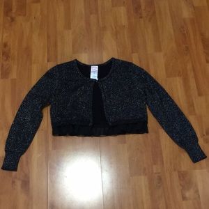 Wonder Nation Black Metallic Cardigan Girl’s M 7/8
